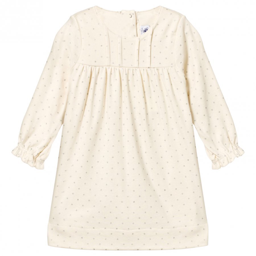 Petit Bateau Polka-Dots Dress Coquille White Mekko