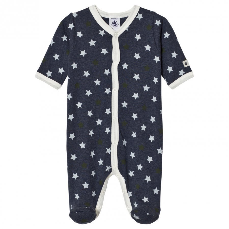 Petit Bateau Star Print Footed Baby Body