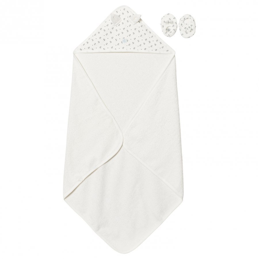 Petit Bateau Towel And Slippers Creme Pyyhesetti