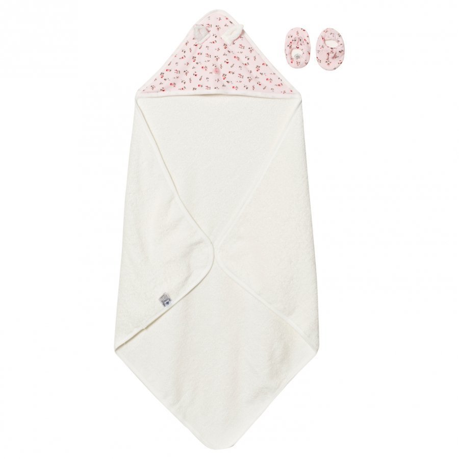 Petit Bateau Towel And Slippers Pink Pyyhesetti