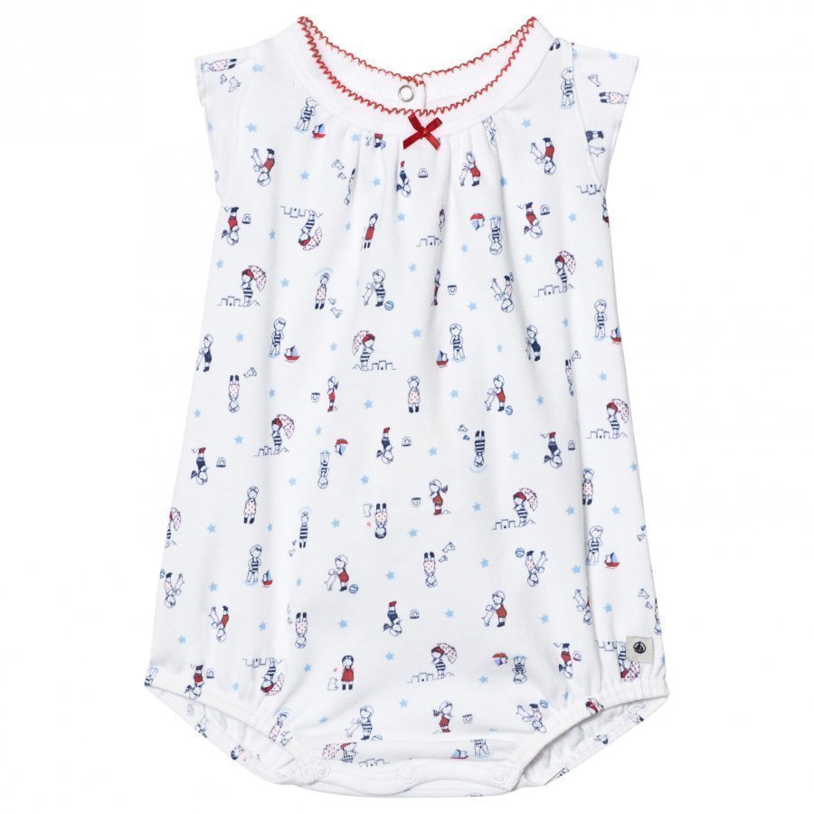 Petit Bateau White Beach Romper Puku