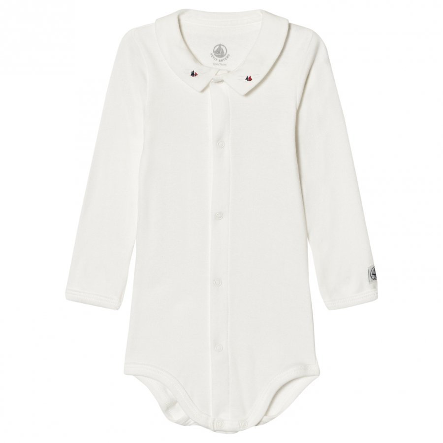 Petit Bateau White Sailboat Baby Body