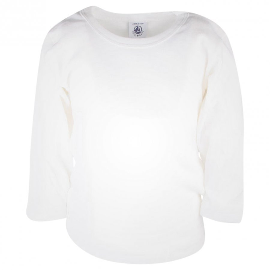 Petit Bateau White T-Shirt Boy Pitkähihainen T-Paita