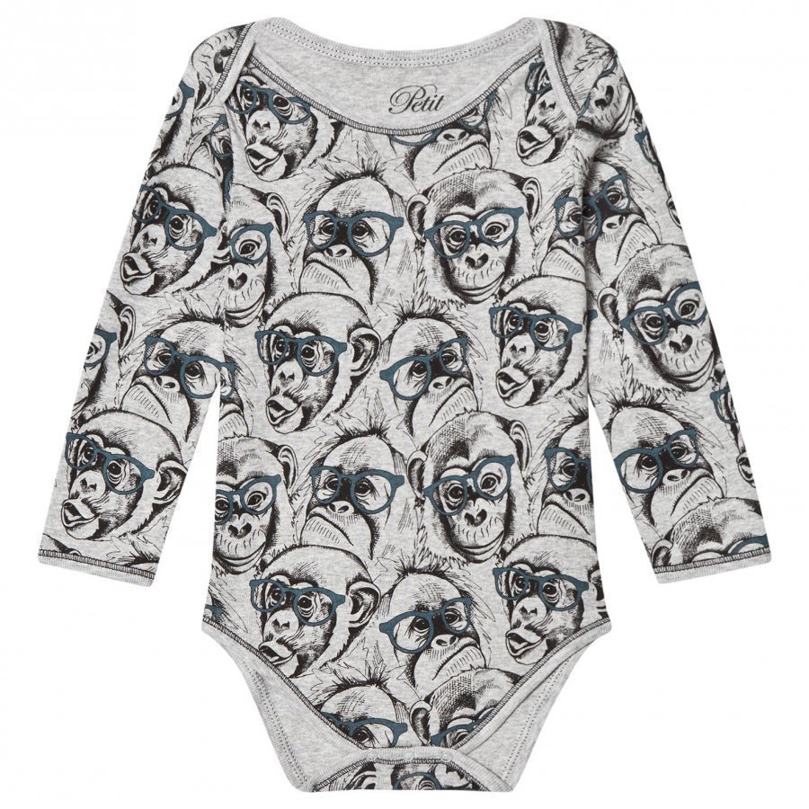 Petit By Sofie Schnoor Baby Body Monkey Grey Melange Body