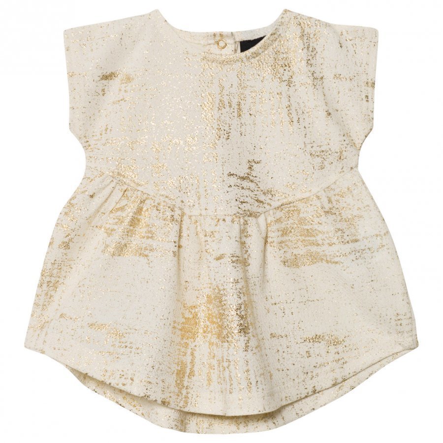 Petit By Sofie Schnoor Dress Off-White Gold Mekko