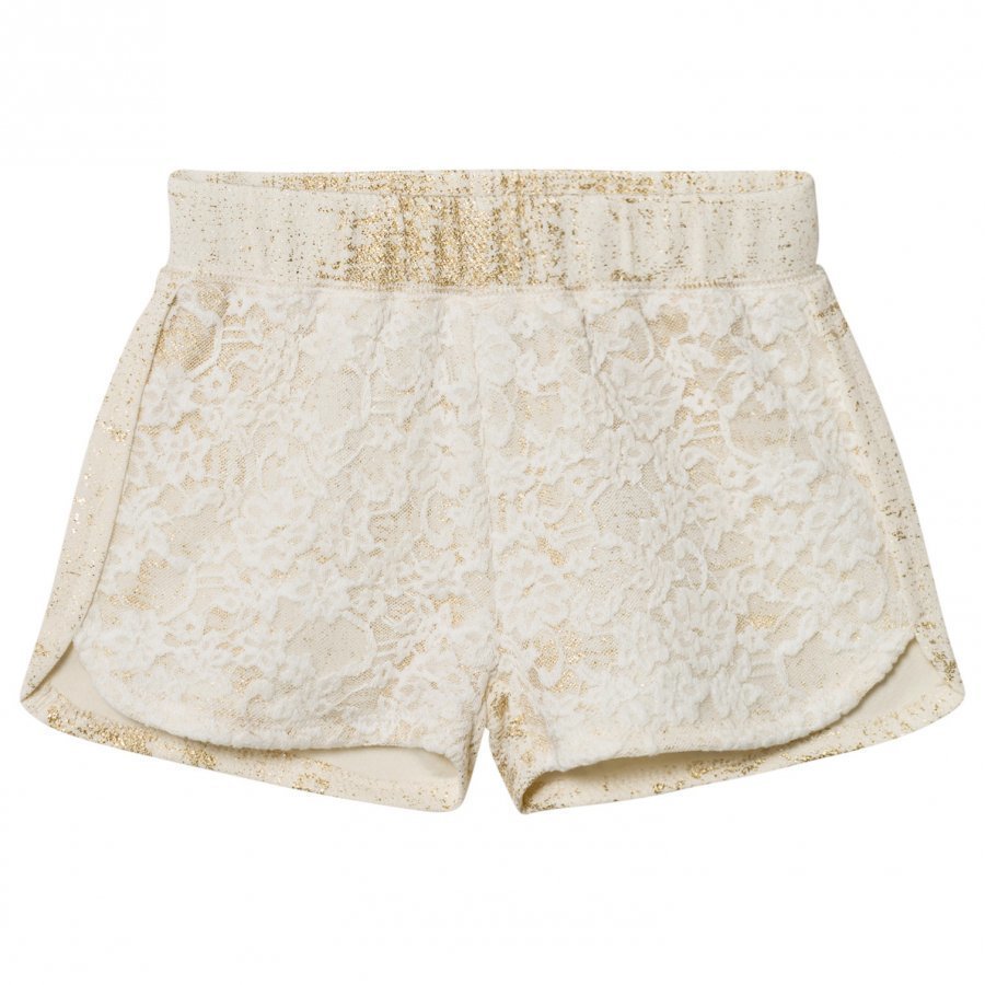 Petit By Sofie Schnoor Shorts Off-White Gold Juhlashortsit