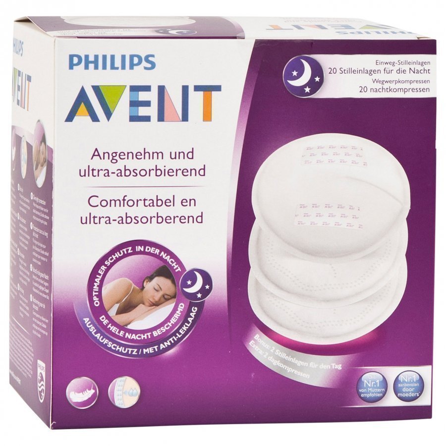 Philips Avent Ammeinnlegg Natt 20 Stk Imetystarvike