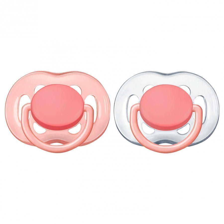 Philips Avent Freeflow Soother 6-18m 2 Pack Pink Tutti