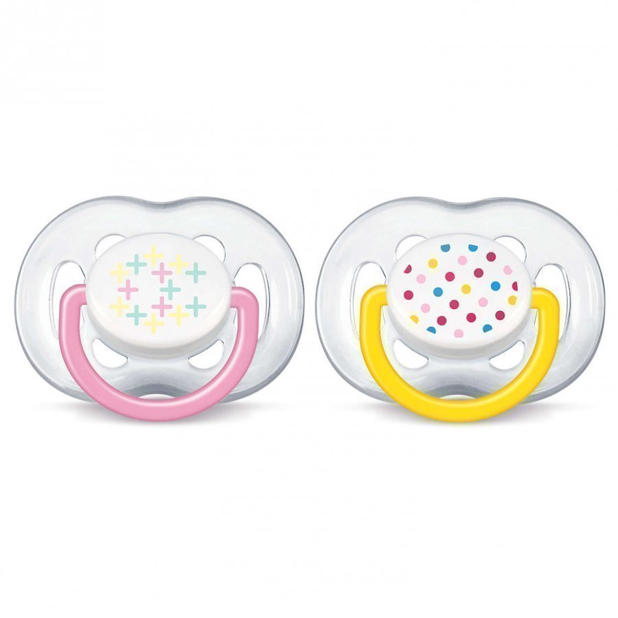 Philips Avent Freeflow Soother 6-18m 2 Pack Pink Tutti