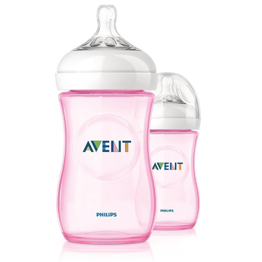 Philips Avent Natural Tuttipullo 260 Ml Vaaleanpunainen 2 Kpl