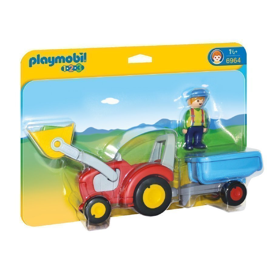 Playmobil 1 2 3 Tarktori Peräkärryllä 6964