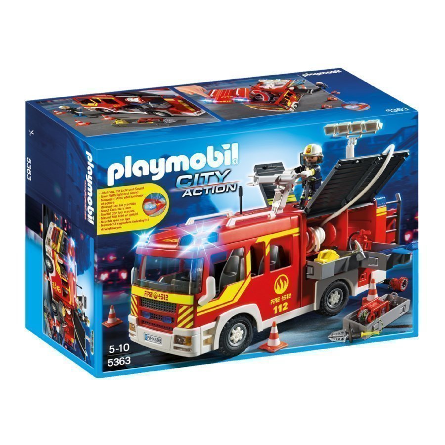 Playmobil City Action Sammutusjoukkojen Paloauto Valolla Ja Äänellä 5363