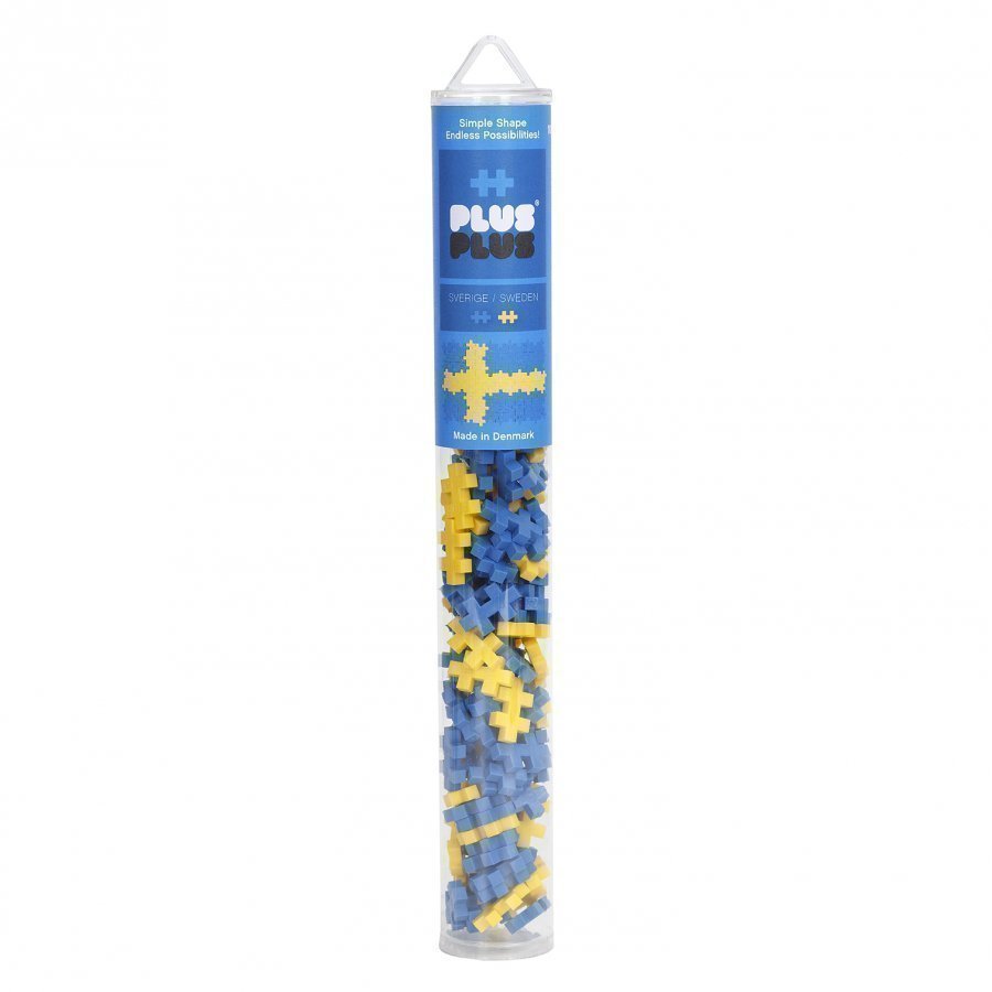 Plus Plus Mini Swedish Flag Tube 100 Pcs Palapeli