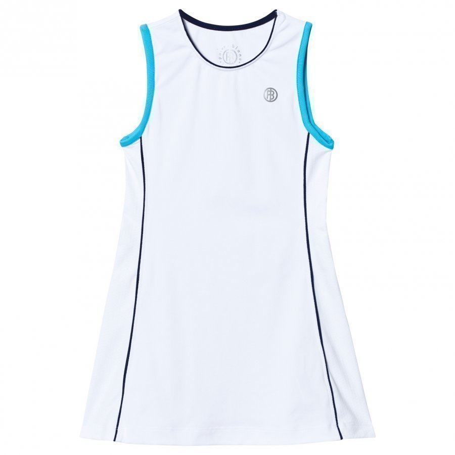 Poivre Blanc White Blue Classic Tennis Dress Tennismekko