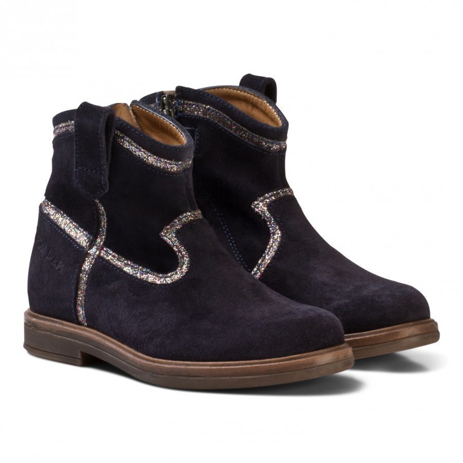 Pom Dapi Hobo Glitter Boots Dark Blue Nilkkurit