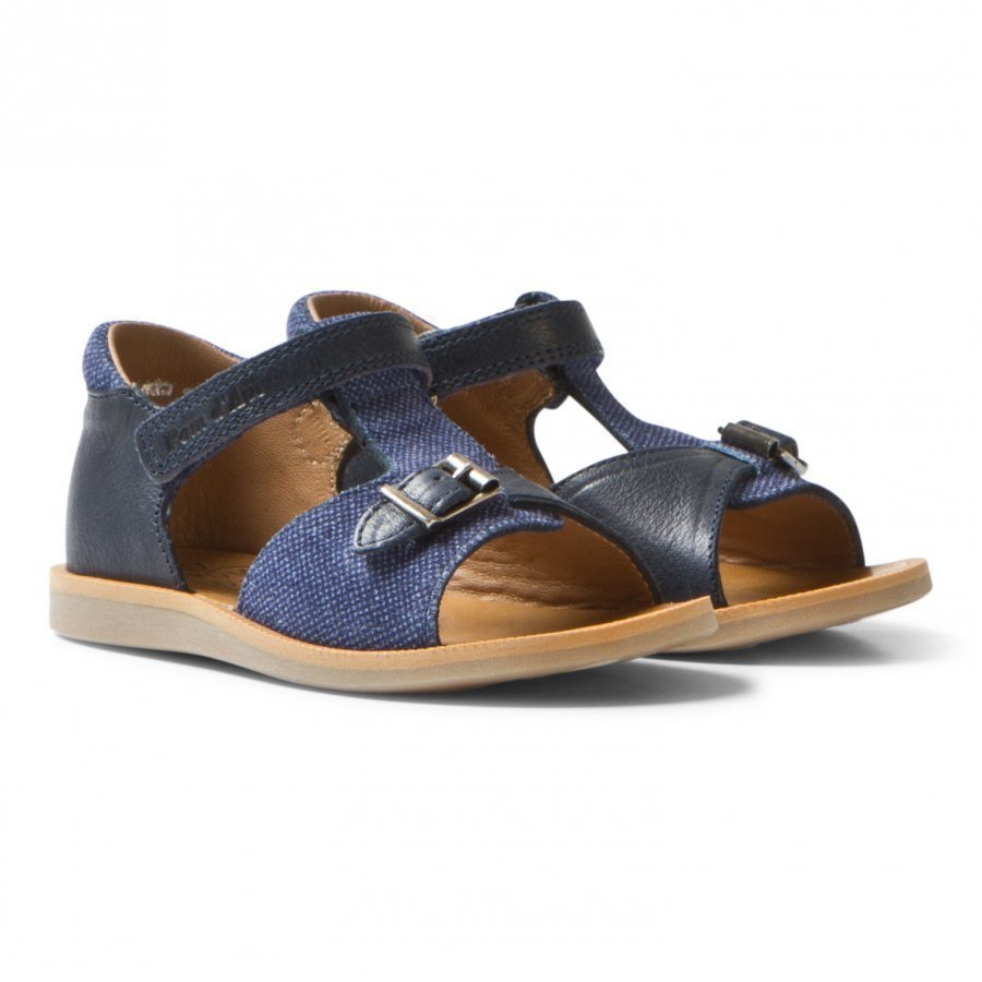 Pom Dapi Poppy Easy Blue/Navy Remmisandaalit