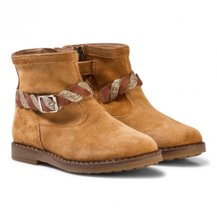 Pom Dapi Trip Twist Velour Boots Brown Nilkkurit