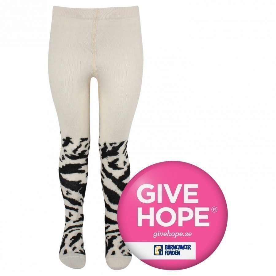 Popupshop Tiger Tights White Sukkahousut