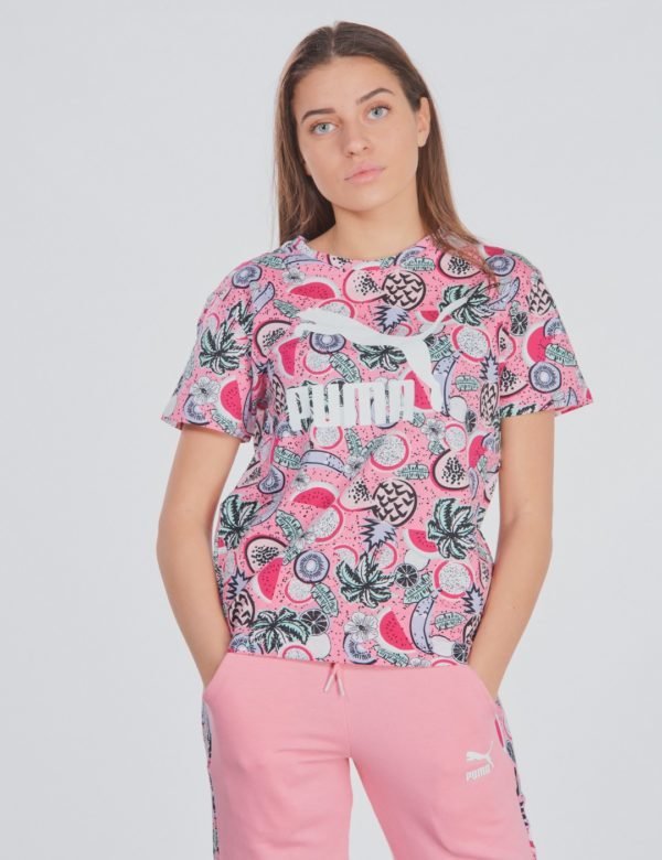 Puma Classics Fruit Tee T-Paita Vaaleanpunainen