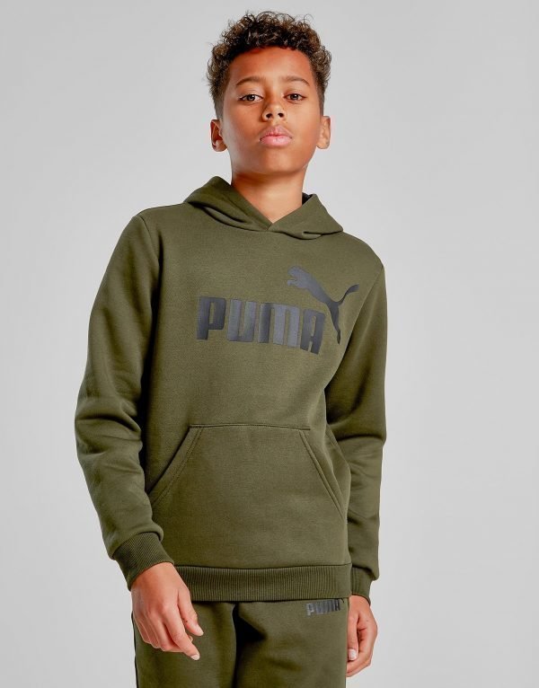 Puma Core Logo Hoodie Khaki / Black