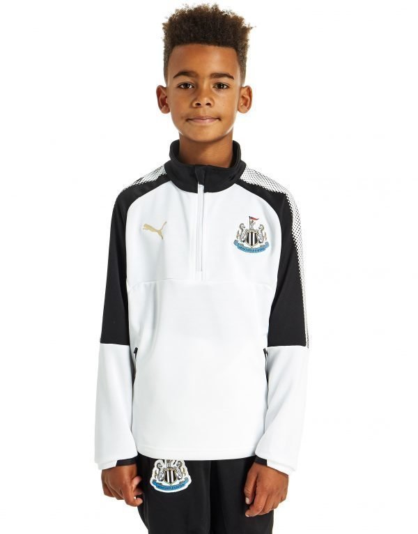 Puma Newcastle United 2017 1/4 Zip Training Top Jnr Valkoinen