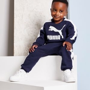 Puma Prime T7 Crew Suit Infant Laivastonsininen