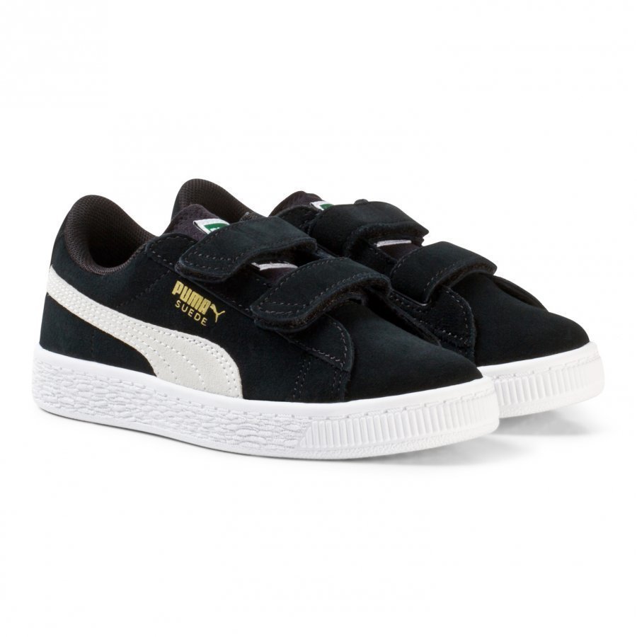 Puma Suede 2-Strap Youth Sneakers In Black Lenkkarit