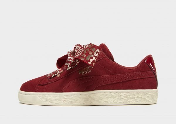 Puma Suede Heart Lux Burgundy / Gold