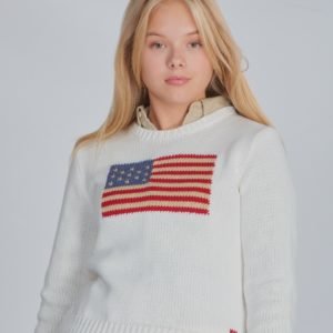 Ralph Lauren American Swt Tops Sweater Neule Valkoinen