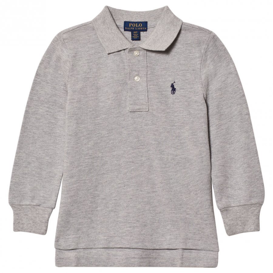 Ralph Lauren Basic Long Sleeve Polo Grey Paita