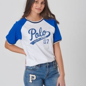 Ralph Lauren Bball Tee Tops T Shirt T-Paita Valkoinen