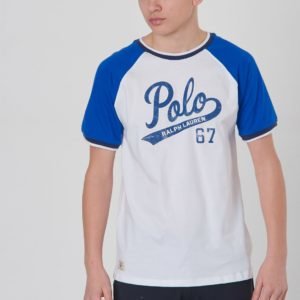 Ralph Lauren Bball Tee Tops T Shirt T-Paita Valkoinen