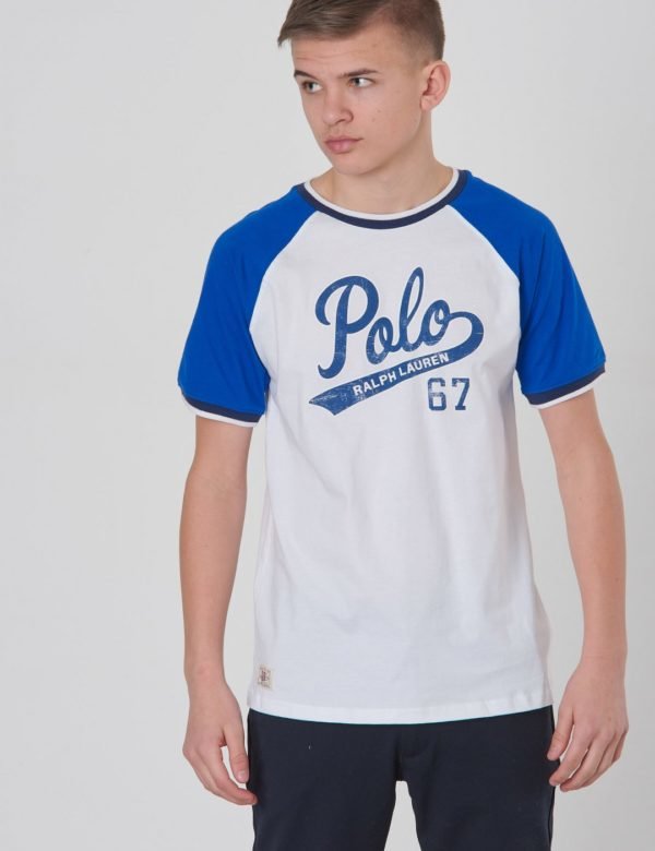 Ralph Lauren Bball Tee Tops T Shirt T-Paita Valkoinen