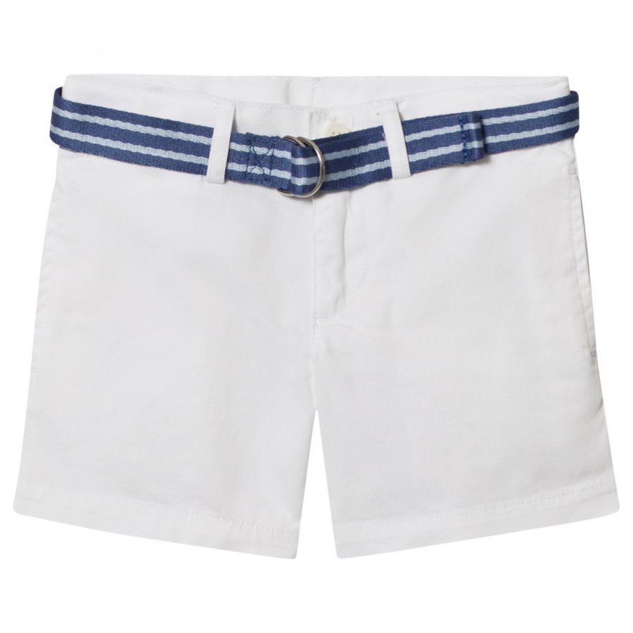 Ralph Lauren Belted Stretch Cotton Short White Shortsit