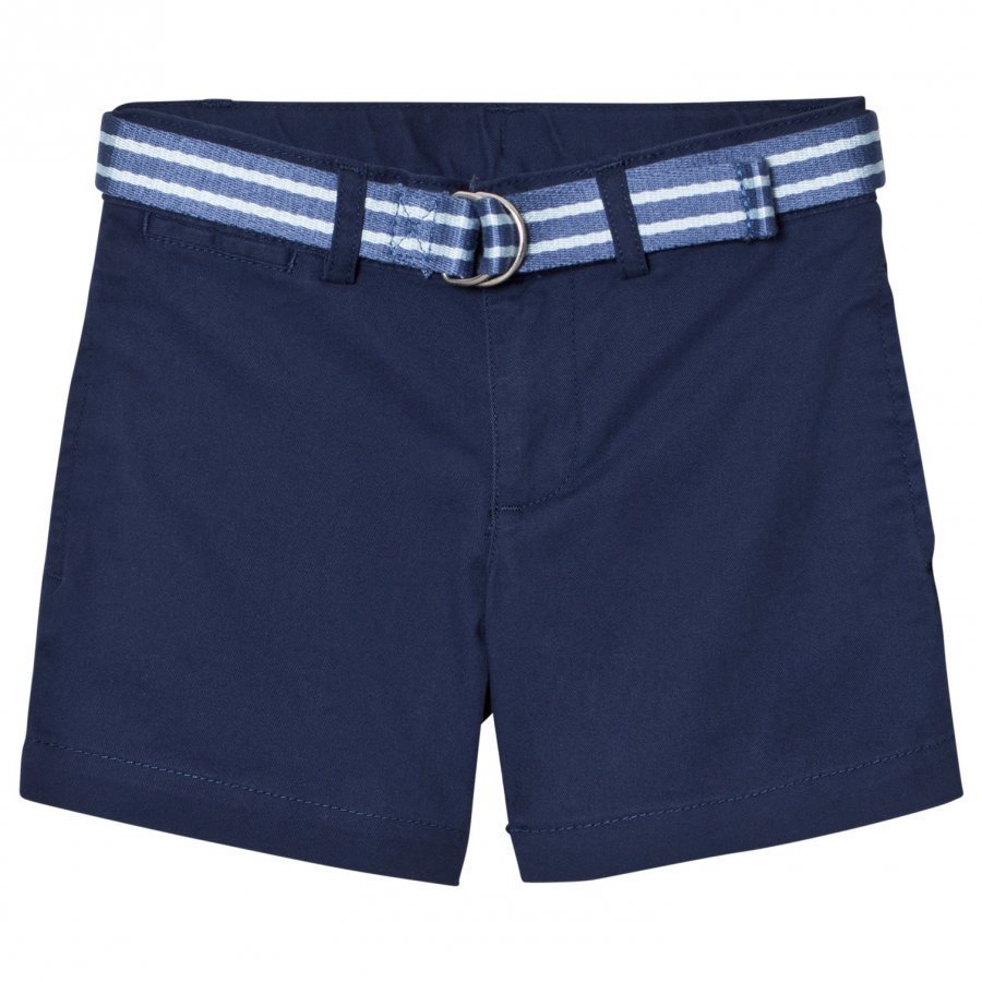 Ralph Lauren Belted Stretch Cotton Shorts Navy Shortsit