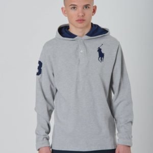 Ralph Lauren Big Pp Hood Tops Knit Huppari Harmaa