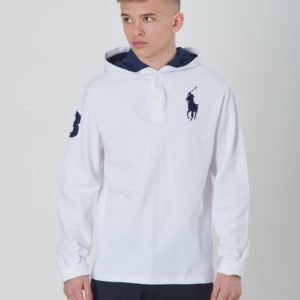 Ralph Lauren Big Pp Hood Tops Knit Huppari Valkoinen