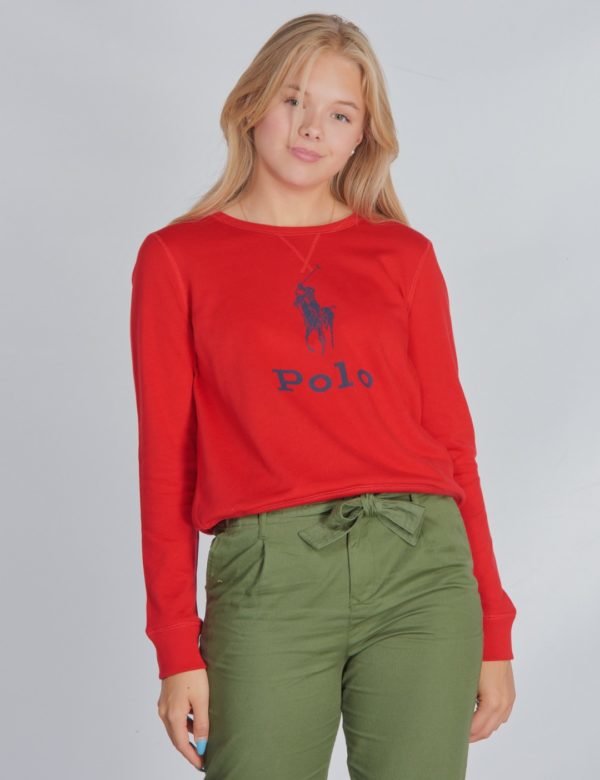 Ralph Lauren Big Pp Po Tops Knit Neule Punainen