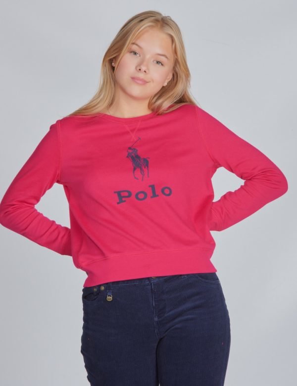 Ralph Lauren Big Pp Po Tops Knit Neule Vaaleanpunainen