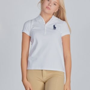 Ralph Lauren Big Pp Polo Tops Knit Pikee Valkoinen