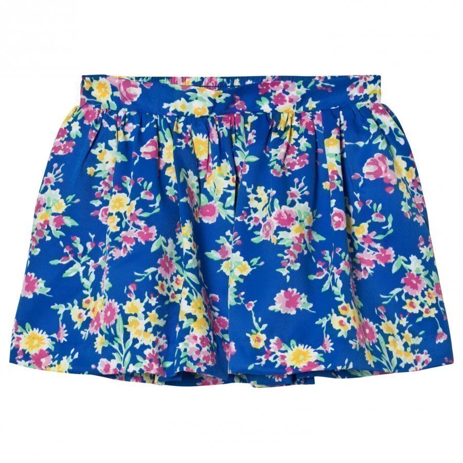 Ralph Lauren Blue Floral Skirt Lyhyt Hame