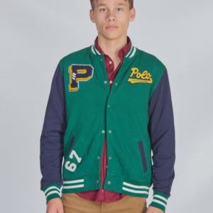 Ralph Lauren Bsball Jacket Tops Knit Neule Vihreä