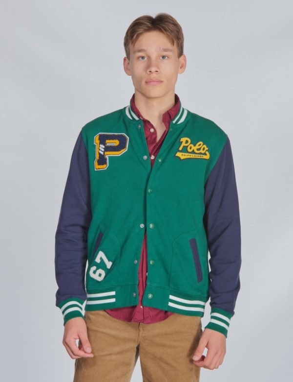 Ralph Lauren Bsball Jacket Tops Knit Neule Vihreä