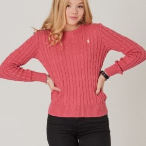 Ralph Lauren Cable Cn Sweater Neule Punainen