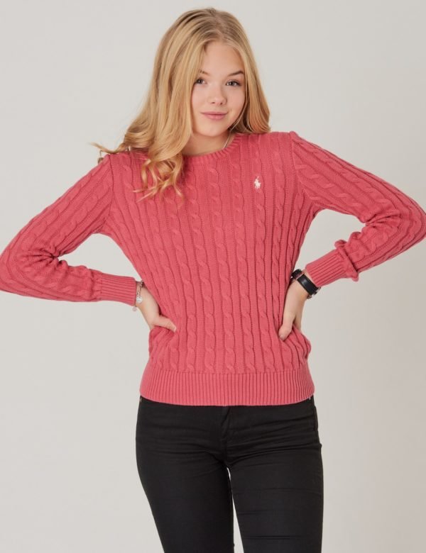 Ralph Lauren Cable Cn Sweater Neule Punainen