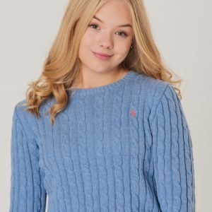 Ralph Lauren Cable Cn Sweater Neule Sininen