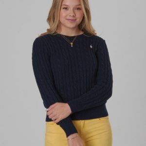 Ralph Lauren Cable Cn Tops Sweater Neule Sininen