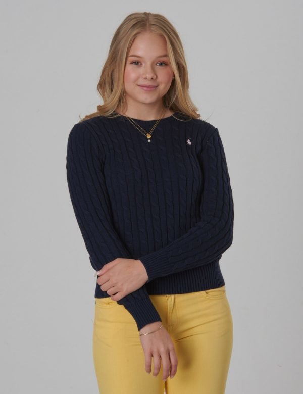 Ralph Lauren Cable Cn Tops Sweater Neule Sininen