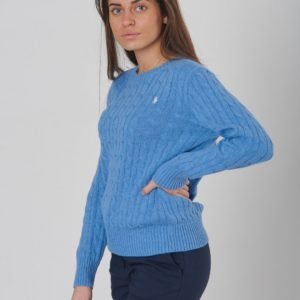 Ralph Lauren Cable Cn Tops Sweater Neule Sininen