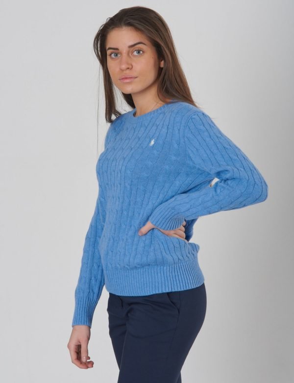 Ralph Lauren Cable Cn Tops Sweater Neule Sininen